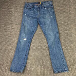 J. CREW 770 Flannel Lined Jeans Men's 36 x 34 Blue Cotton